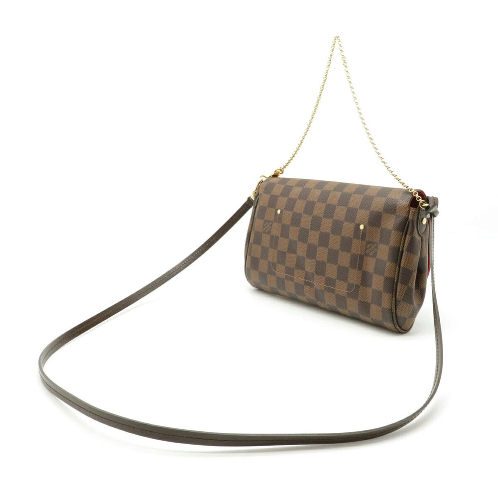 Louis Vuitton Favorite Accessory Bag Chain Damier Shoulder Clutch Brown